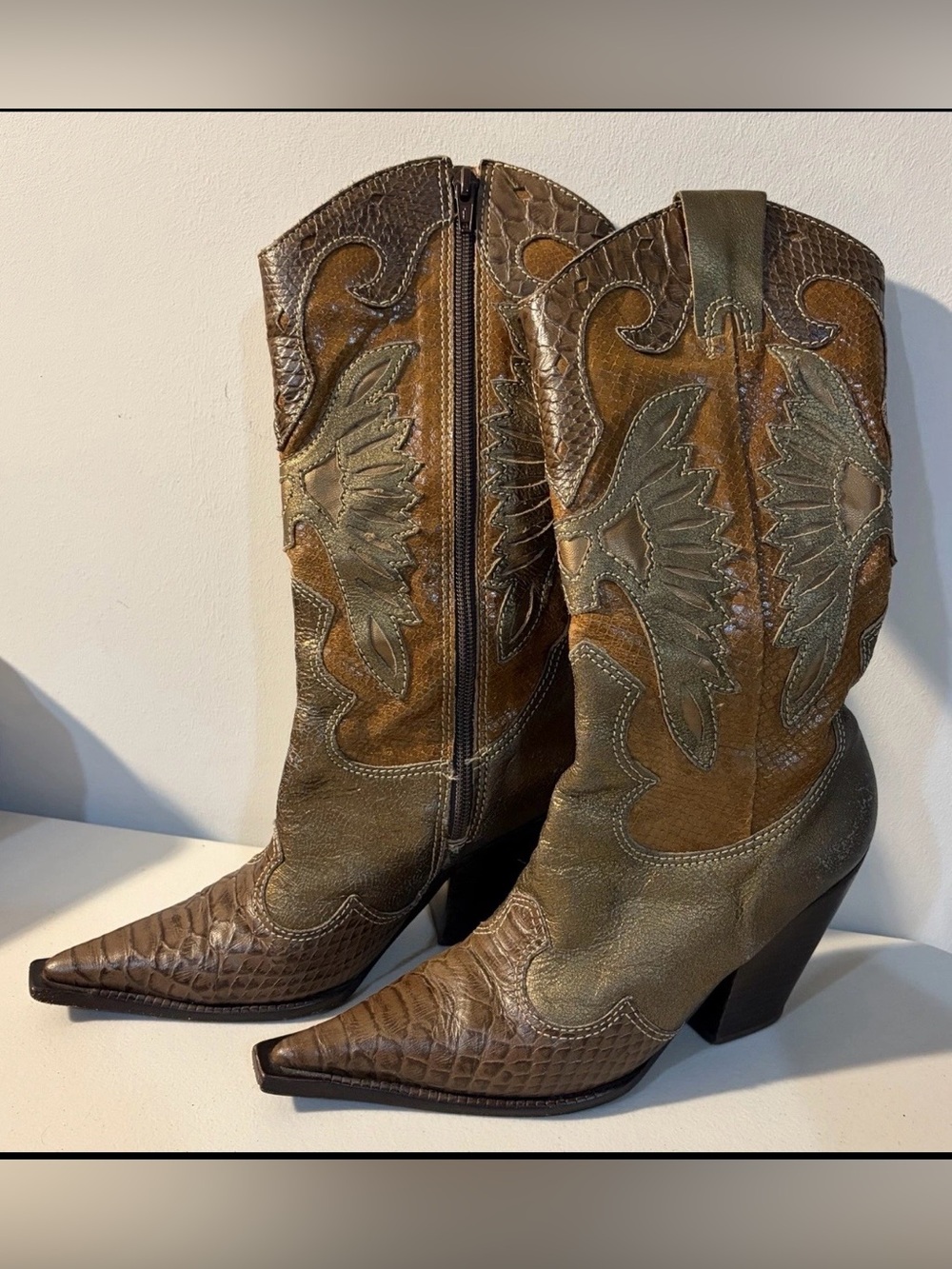 Vintage Para Raio Women’s Leather Cowgirl Boots Size 6 Great Condition